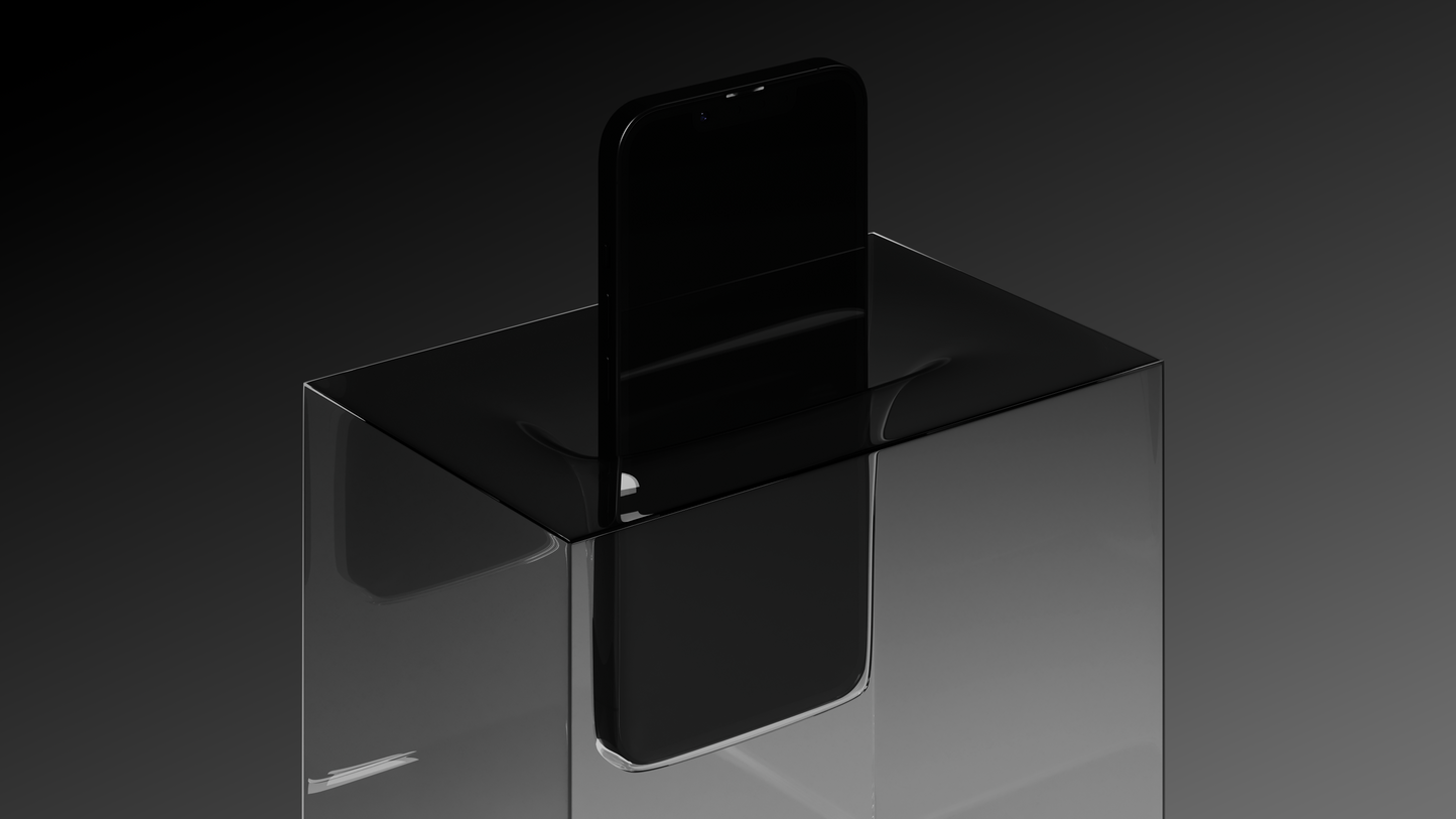 iPhone Glass Stand Mockup